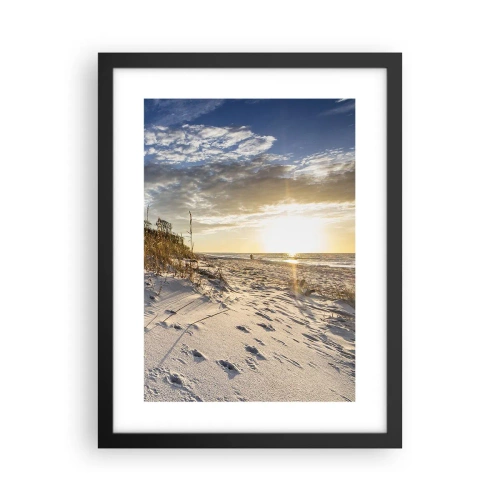 Plakat i sort ramme - Indbydelse til en vandretur - 30x40 cm