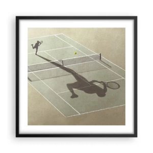 Plakat i sort ramme - Overvind dig selv - 50x50 cm