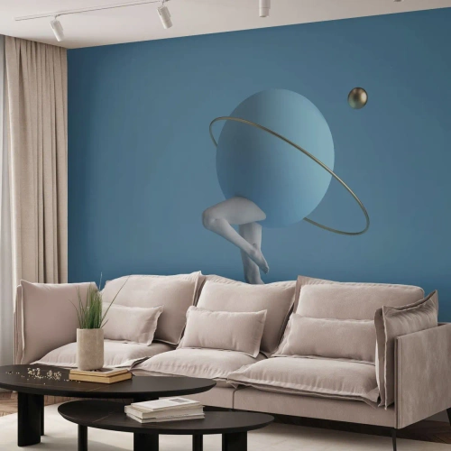Fototapet Selvklæbende Deluxe Sticker - Og planeterne går amok - Abstraktion, Ben, Tredimensionel - 100x70 cm