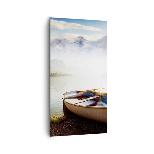 Lærredstryk - Billede på lærred - Over store og klare vande - 65x120 cm