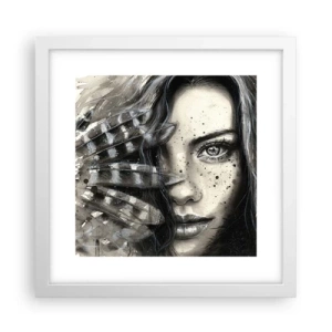 Plakat i hvid ramme - Vild skønhed - 30x30 cm