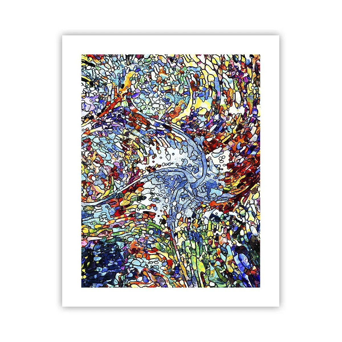 Plakat - Dråbe af farvet glas - 40x50 cm