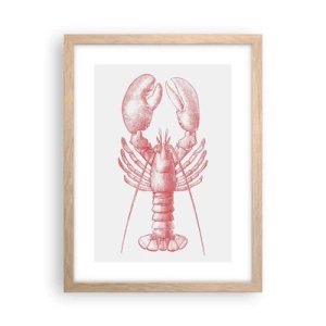 Plakat i ramme af lyst egetræ - Hummer, der er Homer værdig - 30x40 cm