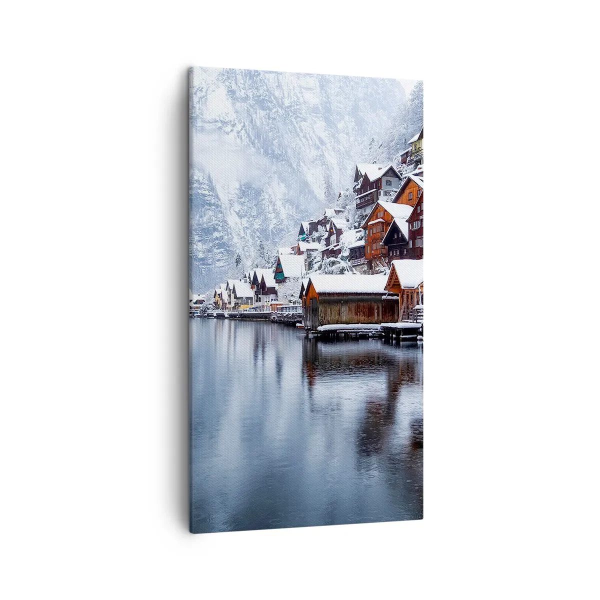 Lærredstryk - Billede på lærred - I en vinterdekoration - 45x80 cm
