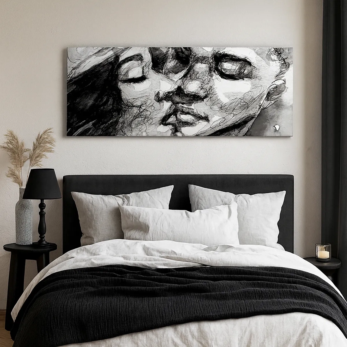 Lærredstryk - Billede på lærred - Et ømt øjeblik - 30x30 cm