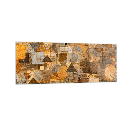 Billede på glas - Verden i form - 140x50 cm