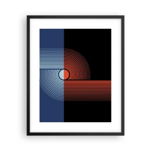 Plakat i sort ramme - I en geometrisk omfavnelse - 40x50 cm