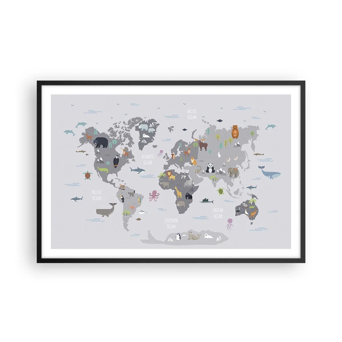 Plakat i sort ramme - Fortæl mig, hvor du er fra... - 91x61 cm
