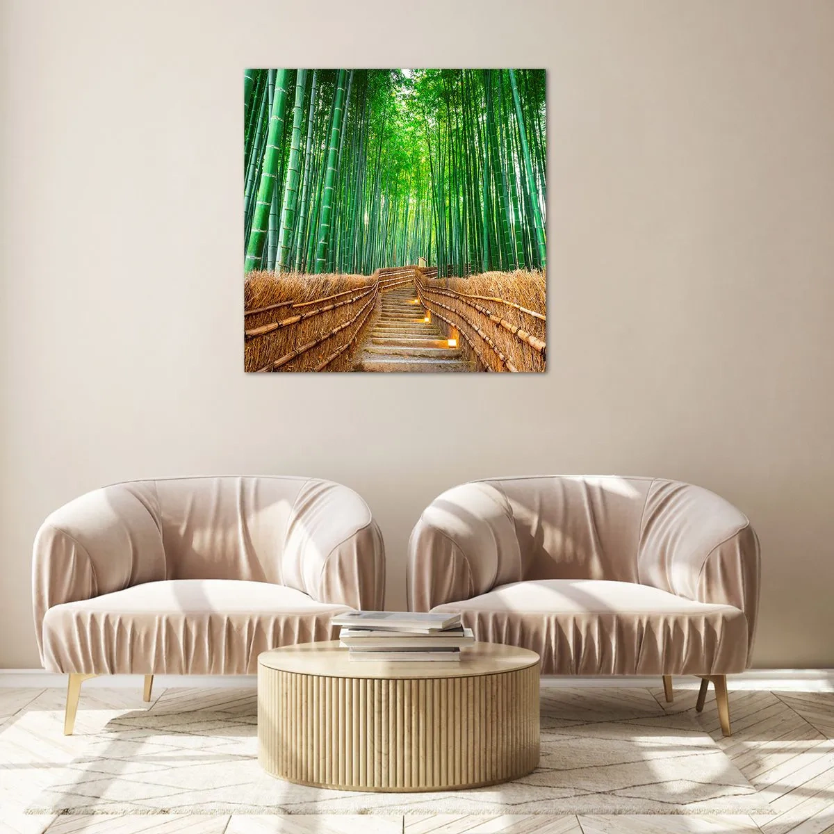 Billede på glas - Essensen af den asiatiske natur - 60x60 cm