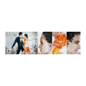 Prøve Fototapet Selvklæbende Deluxe Sticker - Dirty dancing - Abstraktion, Dans, Tango - 100x30 cm
