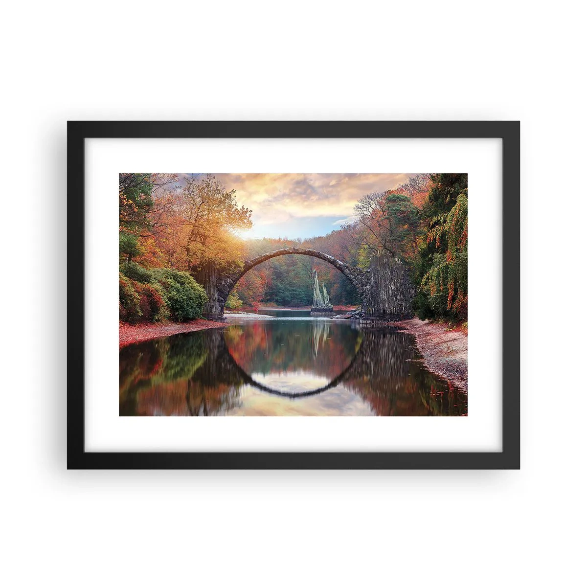 Plakat i sort ramme - På den anden side af spejlet - 40x30 cm