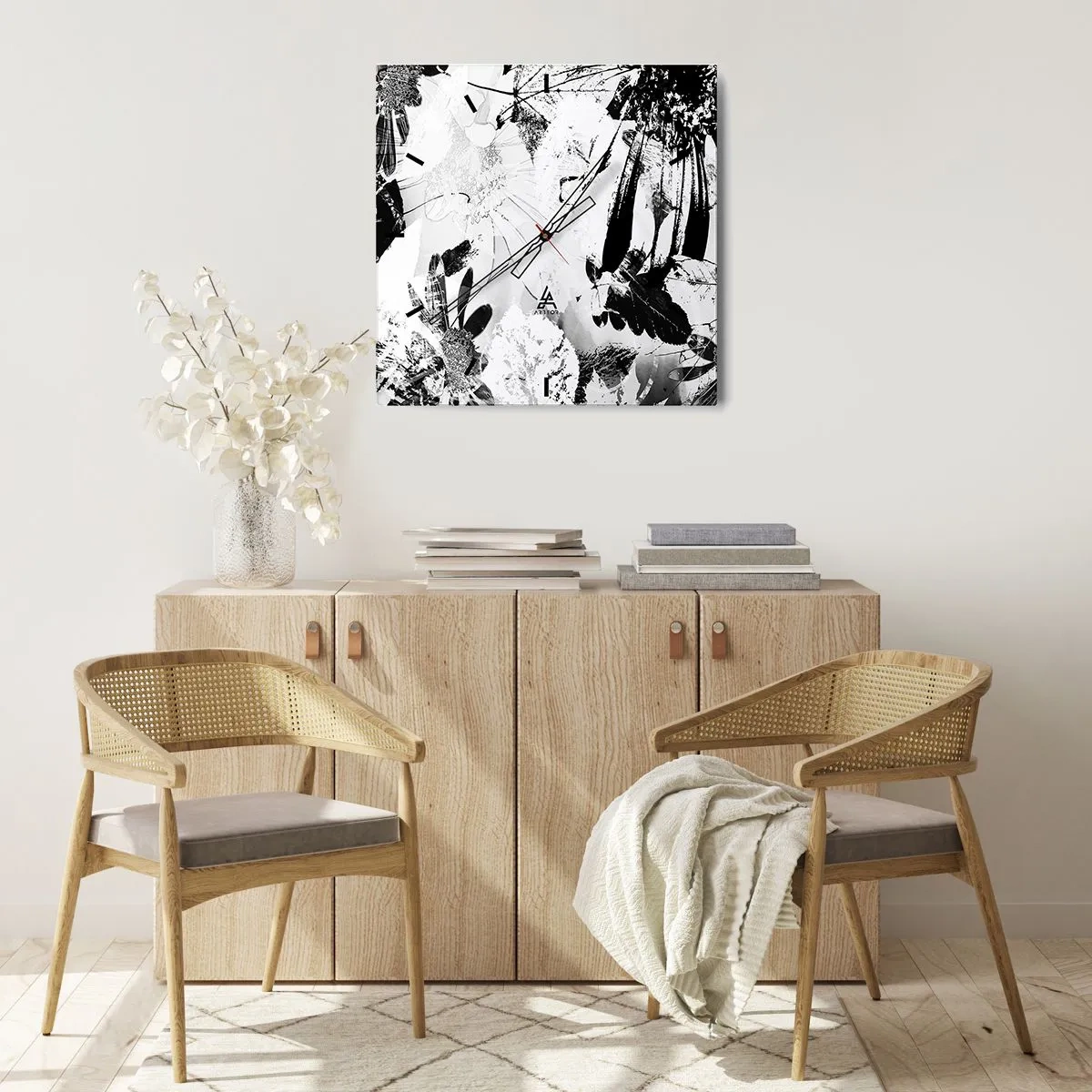 Vægur, Uret - Efterår i det negative - 40x40 cm