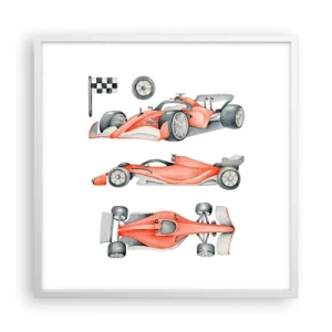 Plakat i hvid ramme - At indhente en drøm - 60x60 cm