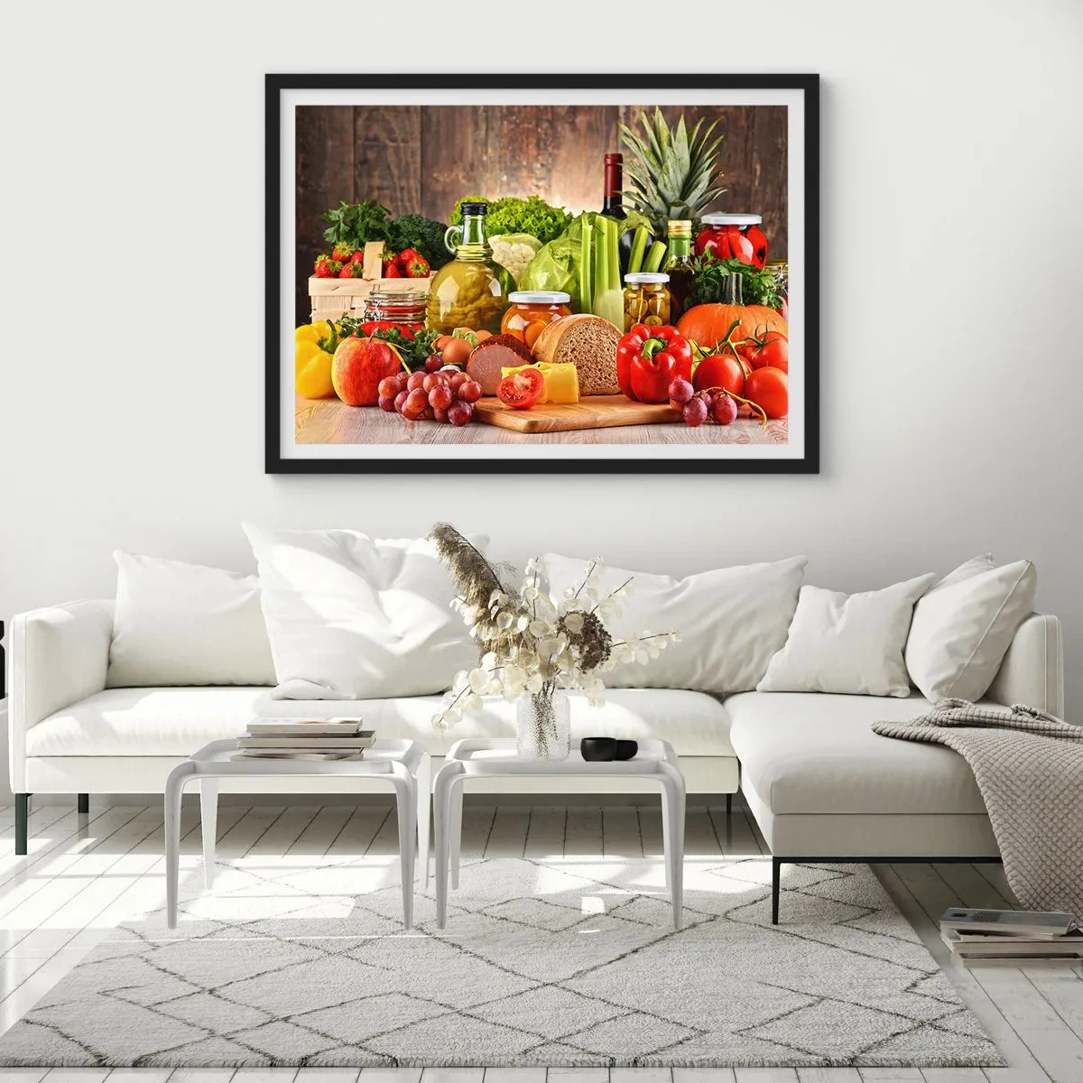 Plakat i sort ramme - Røget, ristet, marineret - 50x40 cm