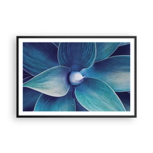 Plakat i sort ramme - Blå fra himlen - 91x61 cm