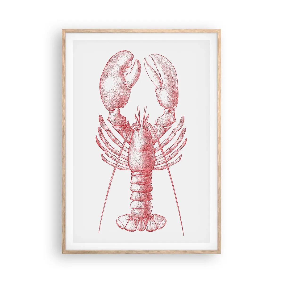 Plakat i ramme af lyst egetræ - Hummer, der er Homer værdig - 70x100 cm