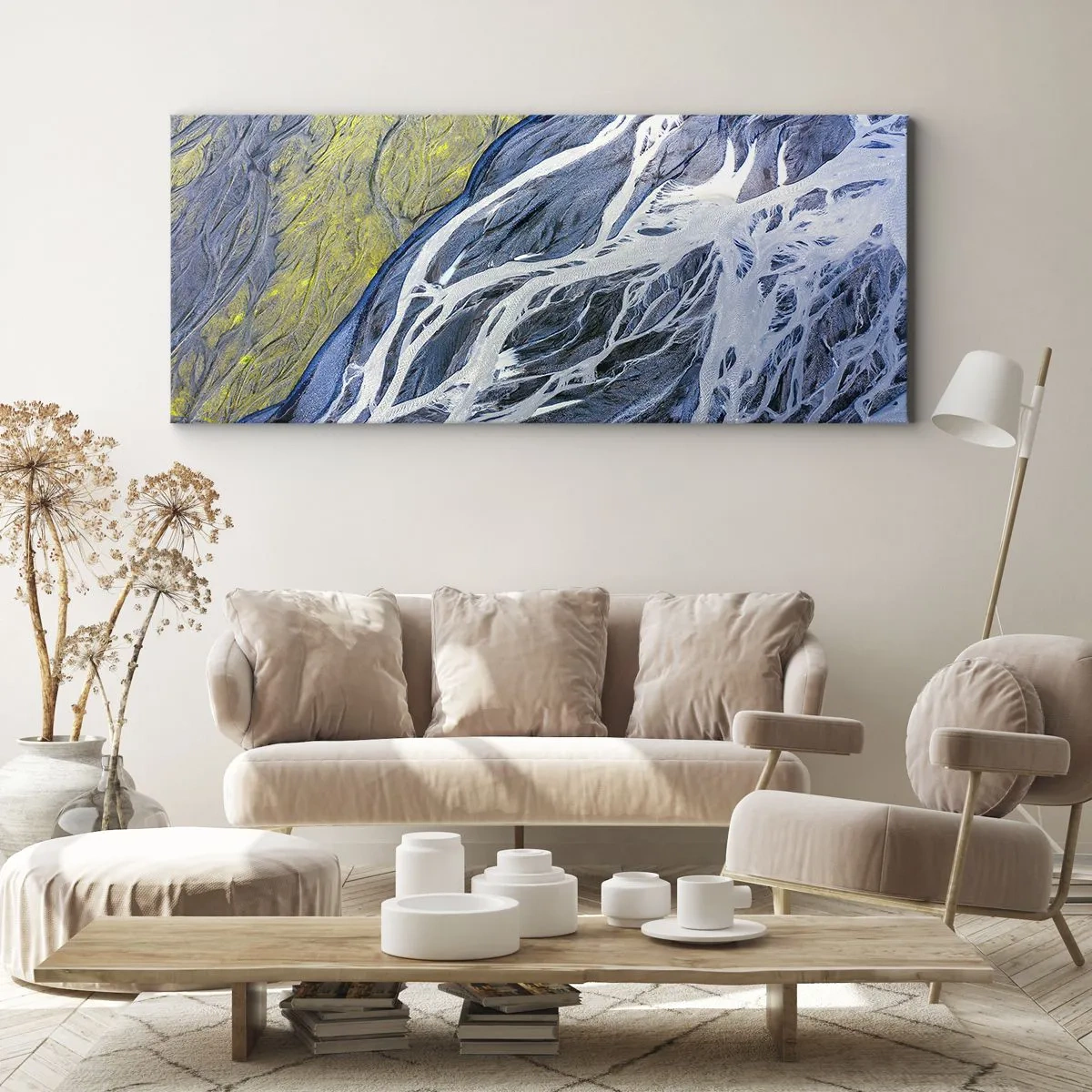 Lærredstryk - Billede på lærred - Naturens hulemalerier - 100x40 cm