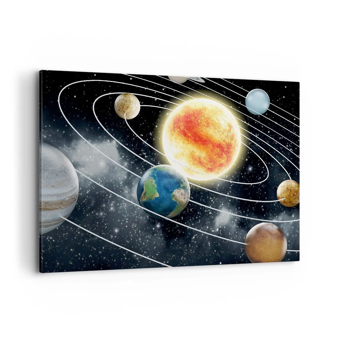 Lærredstryk - Billede på lærred - Kosmisk dans - 100x70 cm