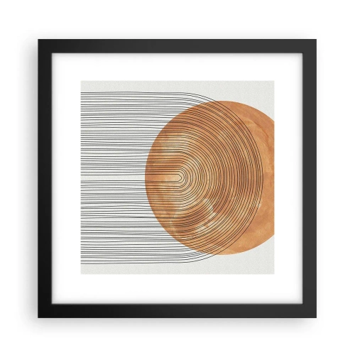 Plakat i sort ramme - En solrig komposition - 30x30 cm