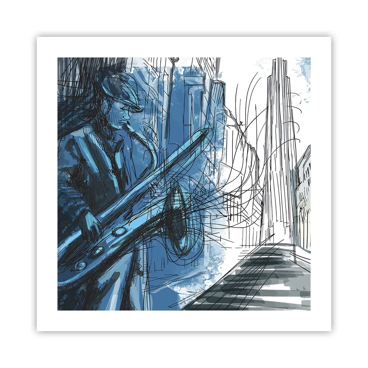 Plakat - Byens rapsodi - 50x50 cm