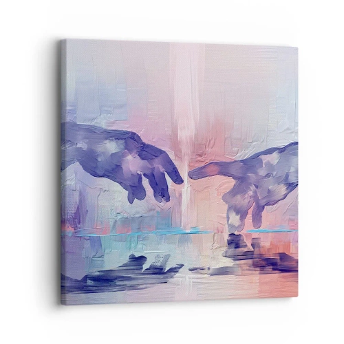 Lærredstryk - Billede på lærred - Den guddommelige gnist af liv - 30x30 cm