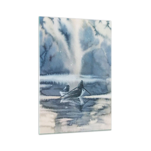 Billede på glas - Lystfiskere i deres paradis - 70x100 cm