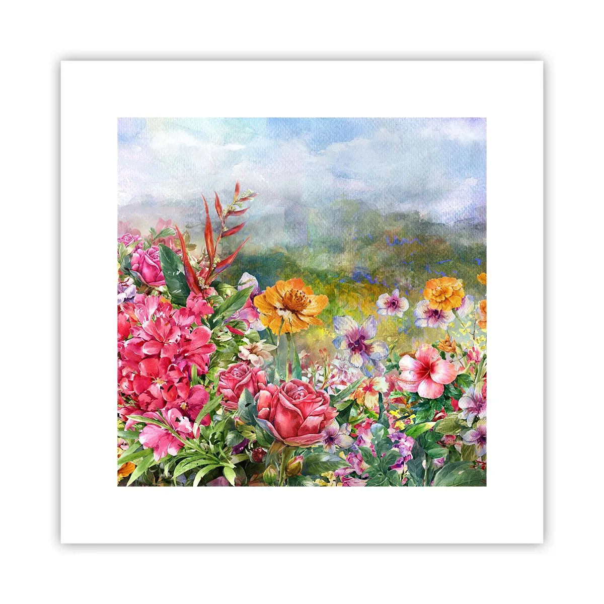 Plakat - En have, der er gået amok - 30x30 cm