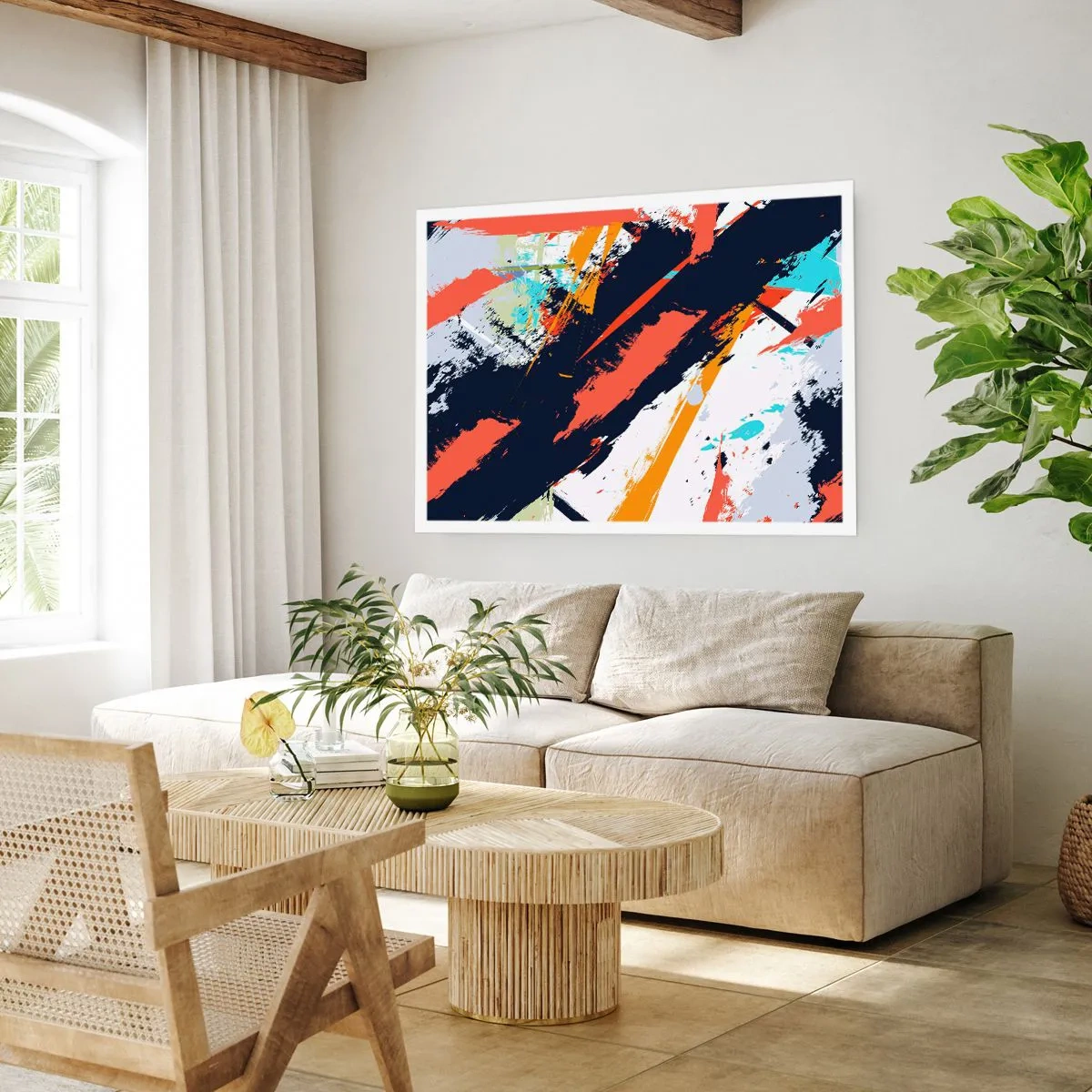 Plakat - Dynamisk sammensætning - 100x70 cm