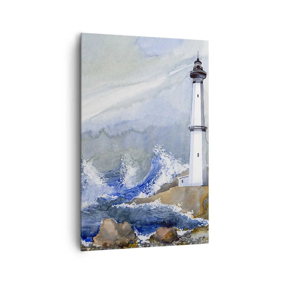 Lærredstryk - Billede på lærred - Mod mørket og stormen - 80x120 cm