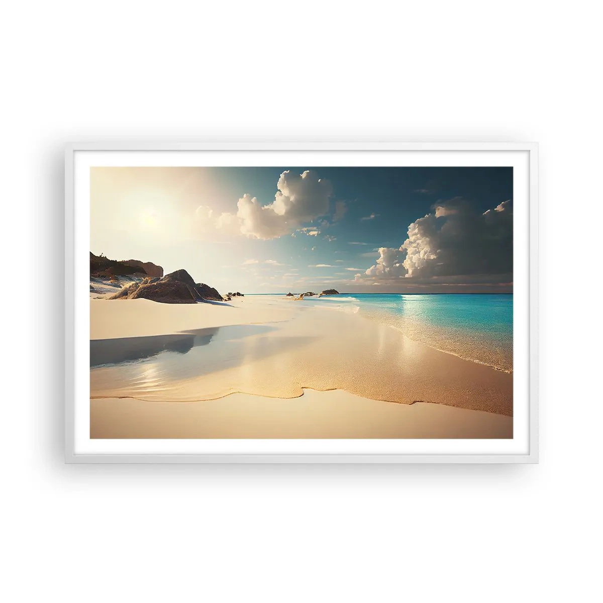 Plakat i hvid ramme - En drømmeagtig dag - 91x61 cm