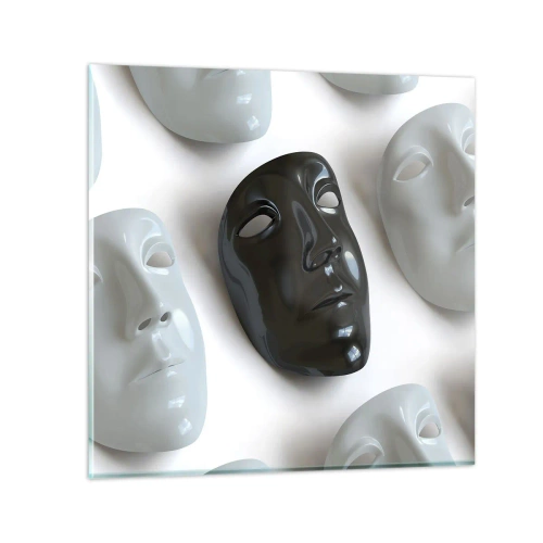 Billede på glas - Hvordan skiller man sig ud? - 70x70 cm