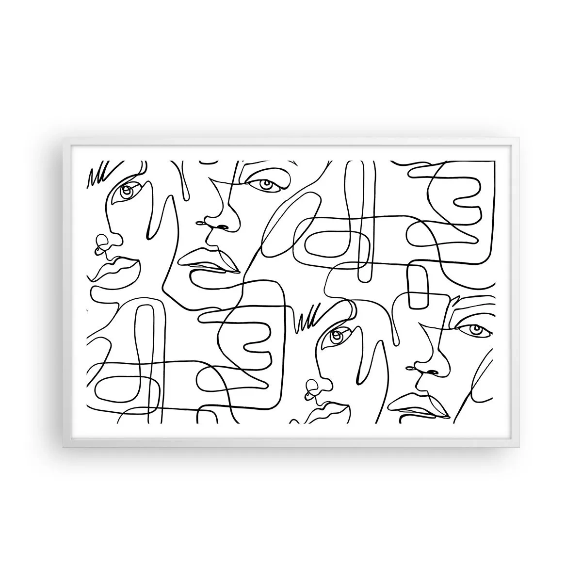 Plakat i hvid ramme - I sammenfiltrede følelser - 91x61 cm