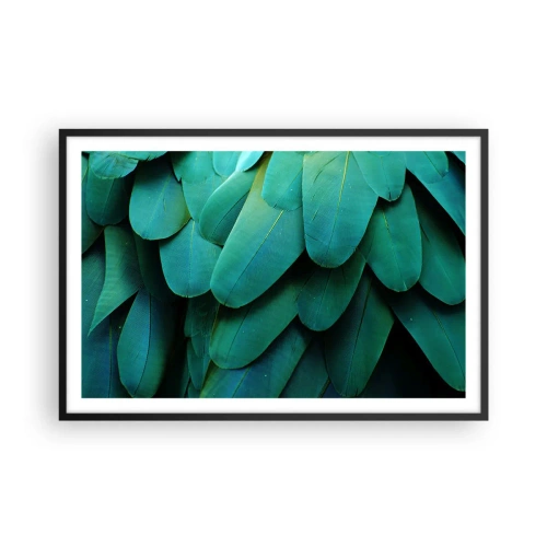 Plakat i sort ramme - Papegøjenaturens præcision - 91x61 cm
