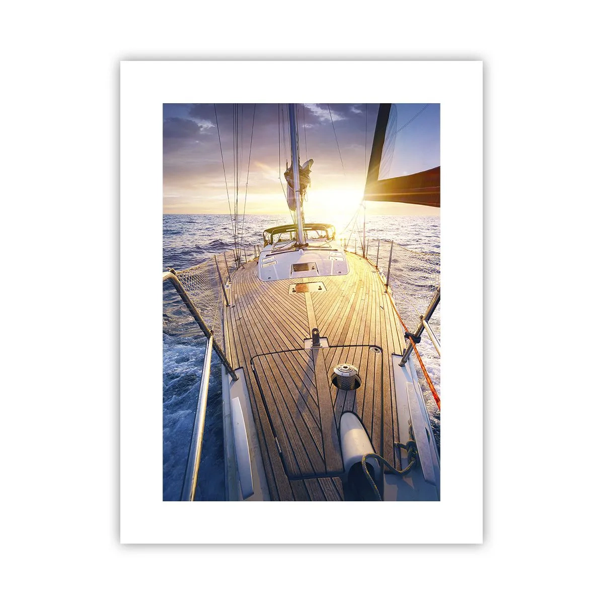 Plakat - Løber på bølgerne - 30x40 cm