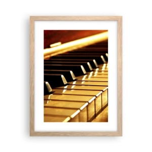 Plakat i ramme af lyst egetræ - Ubegrænsede muligheder - 30x40 cm