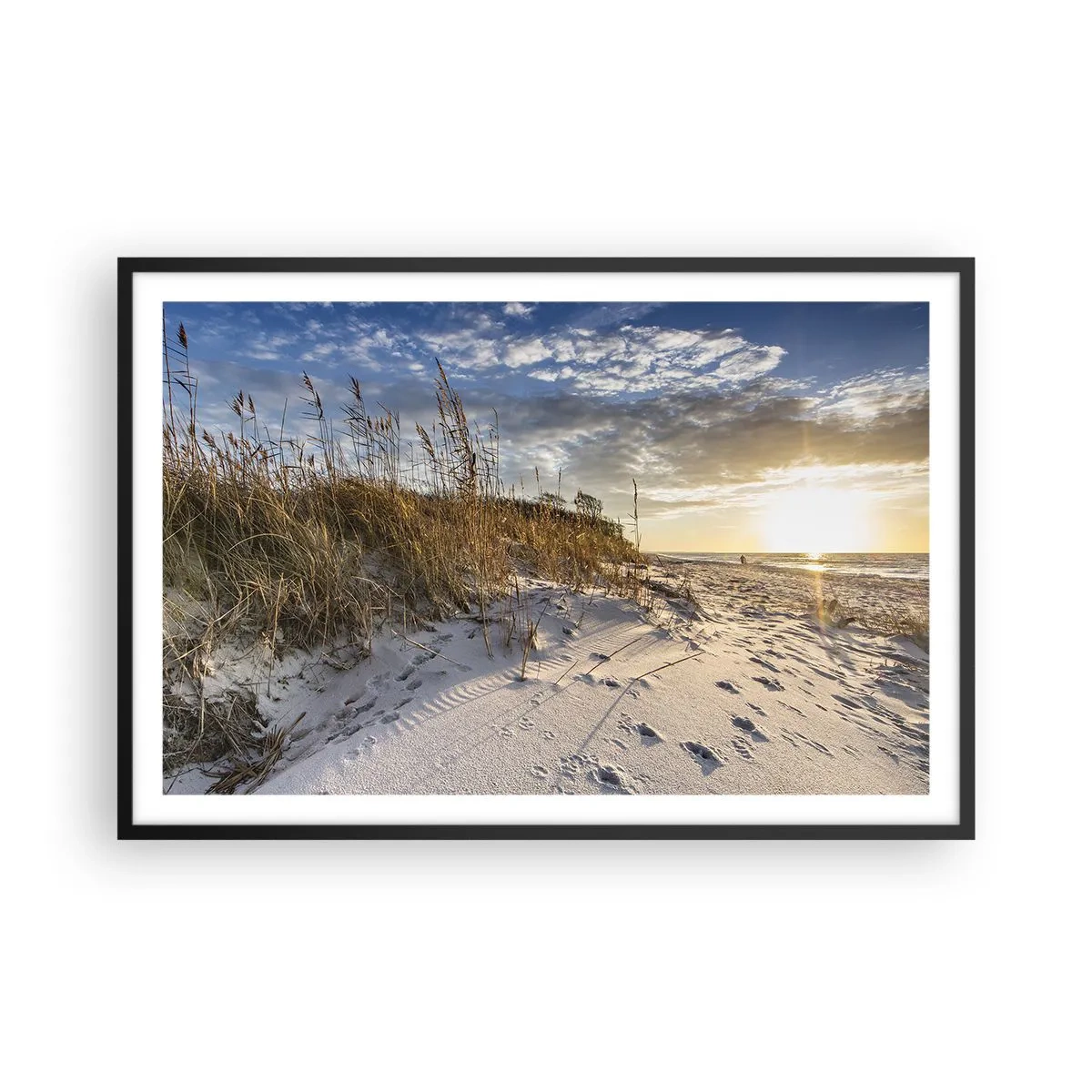 Plakat i sort ramme - Indbydelse til en vandretur - 91x61 cm