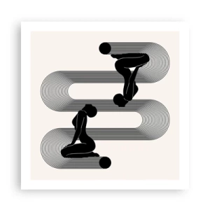 Plakat - Sensuel symmetri - 60x60 cm