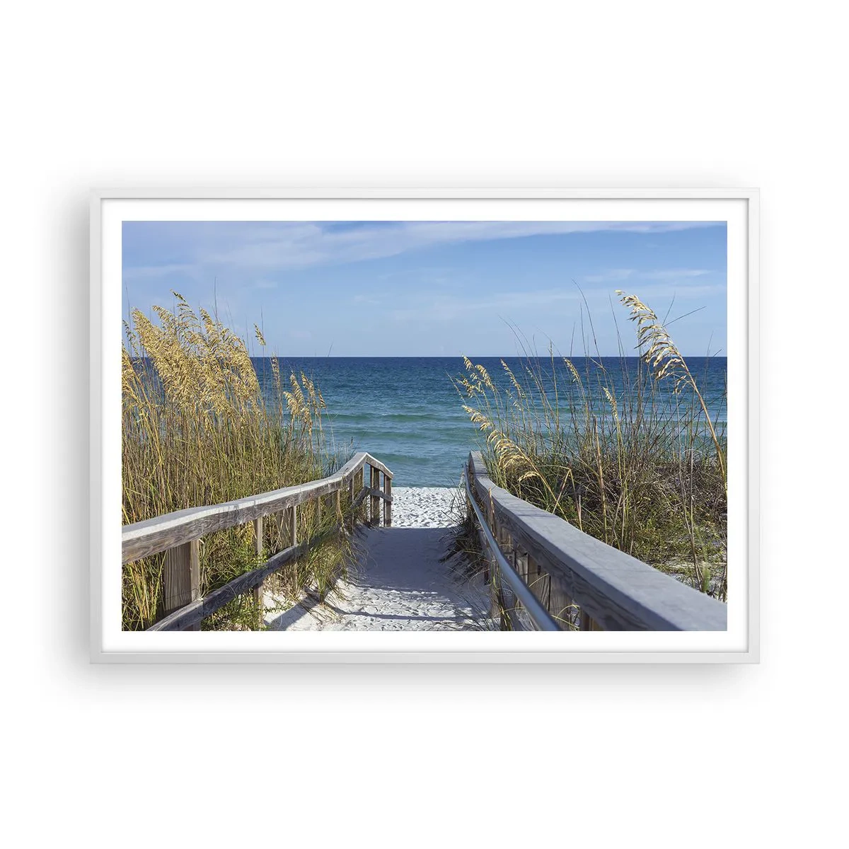 Plakat i hvid ramme - I solen, i vinden - 100x70 cm