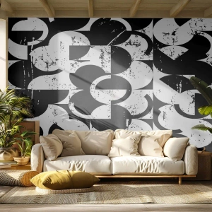 Fototapet Selvklæbende Deluxe Sticker - Hvid er hvid og sort er sort - Abstraktion, Stykke, Grafik - 400x280 cm