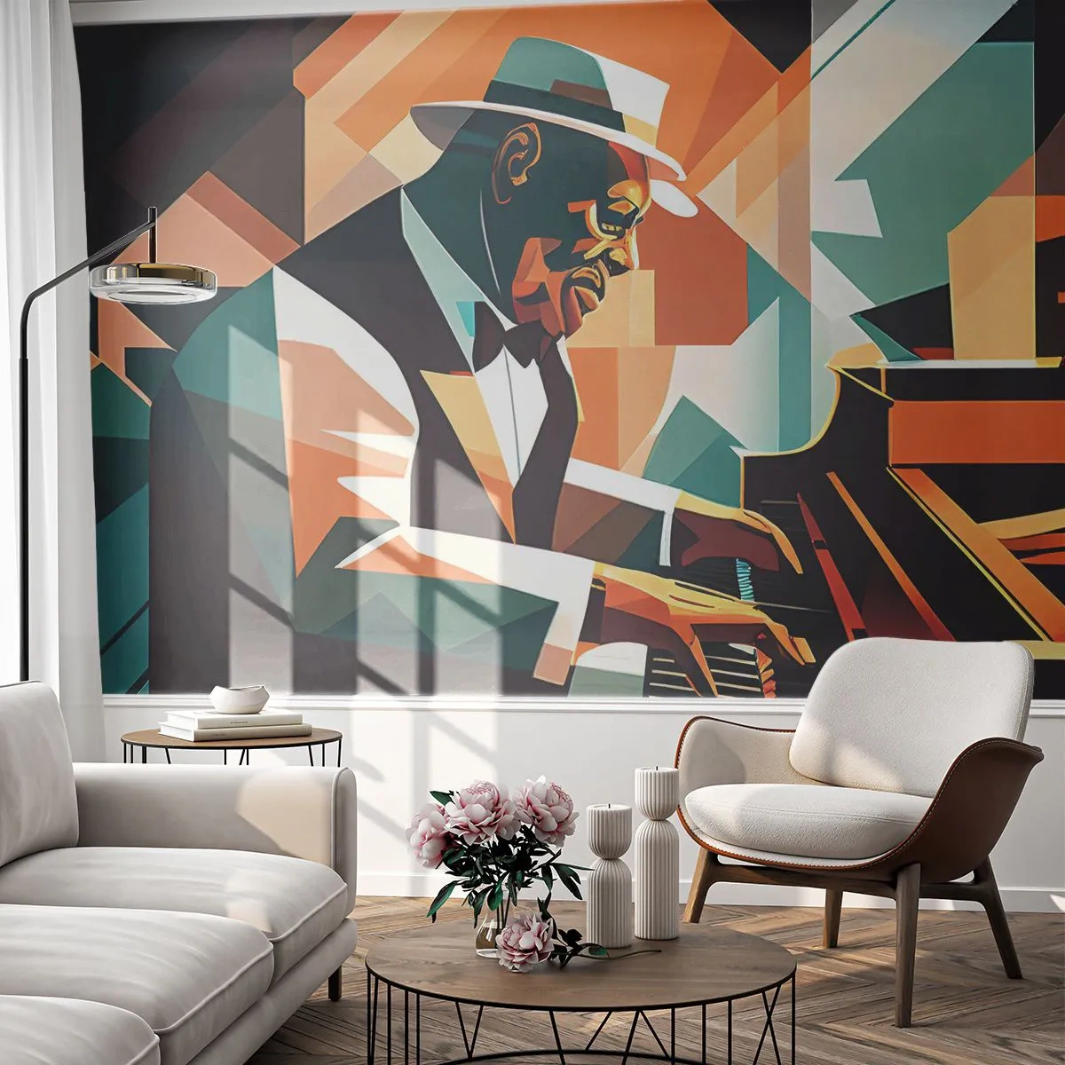 Fototapet Standard Eco - Alt det jazz - Klaver, Klaver, Kubisme - 350x256 cm