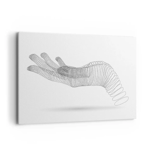 Lærredstryk - Billede på lærred - Fjedrende hånd - 120x80 cm