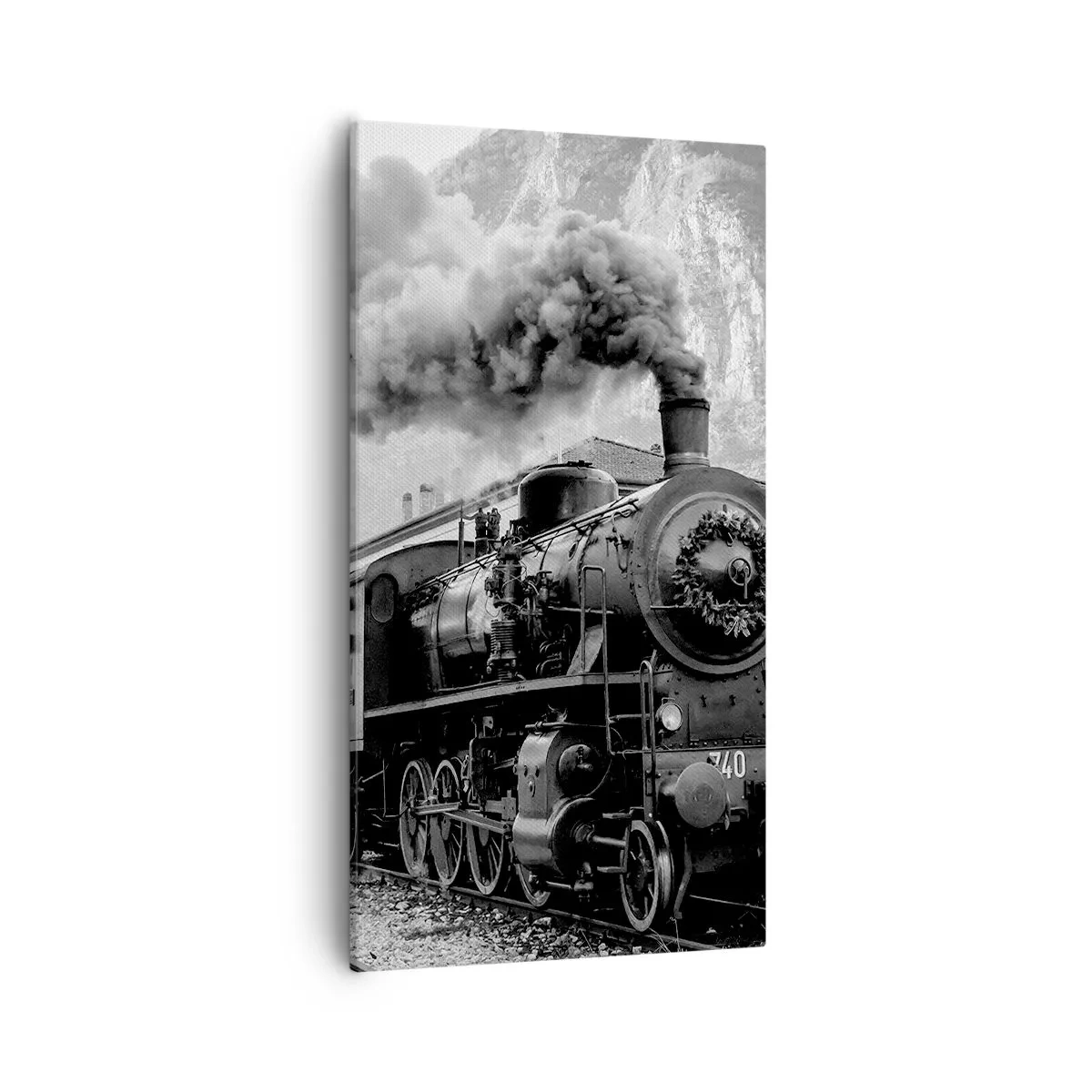 Lærredstryk - Billede på lærred - Står på stationen... - 55x100 cm