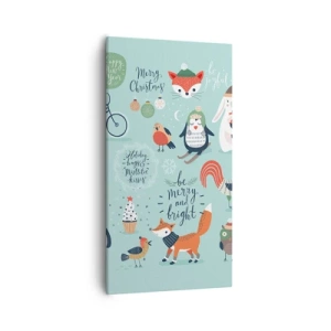 Lærredstryk - Billede på lærred - Må det altid være jul allerede nu! - 55x100 cm