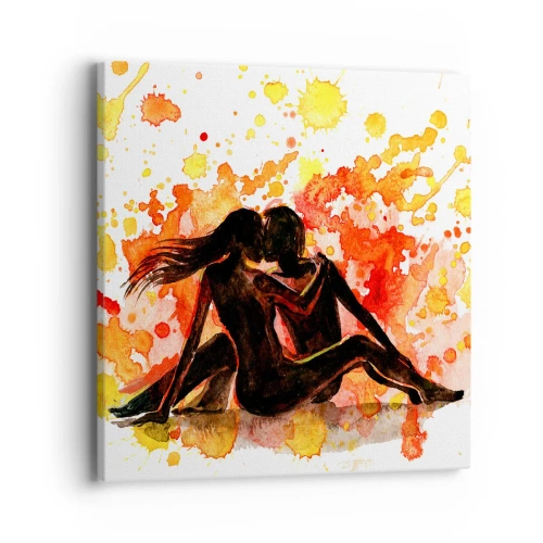 Lærredstryk - Billede på lærred - Og der var lys - 40x40 cm