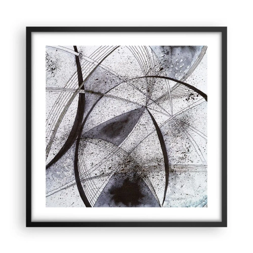 Plakat i sort ramme - Futuristisk fantasi - 50x50 cm
