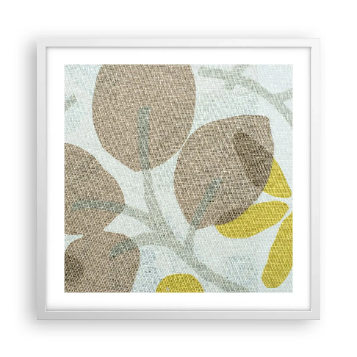 Plakat i hvid ramme - Komposition i solskinnet - 50x50 cm