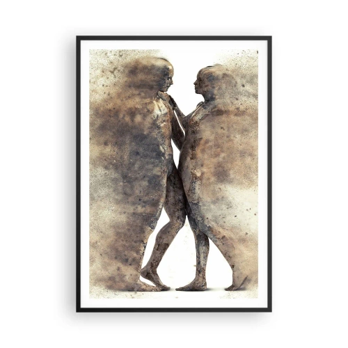 Plakat i sort ramme - Fra støv steg de til kærlighed - 70x100 cm