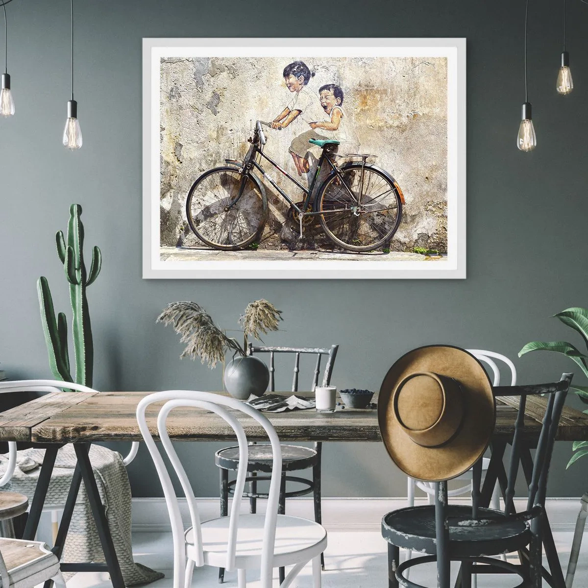 Plakat i hvid ramme - Sandt eller falsk? - 50x40 cm