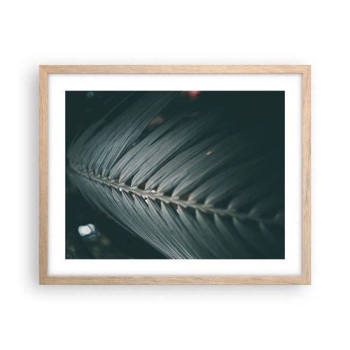 Plakat i ramme af lyst egetræ - Naturens præcision - 50x40 cm