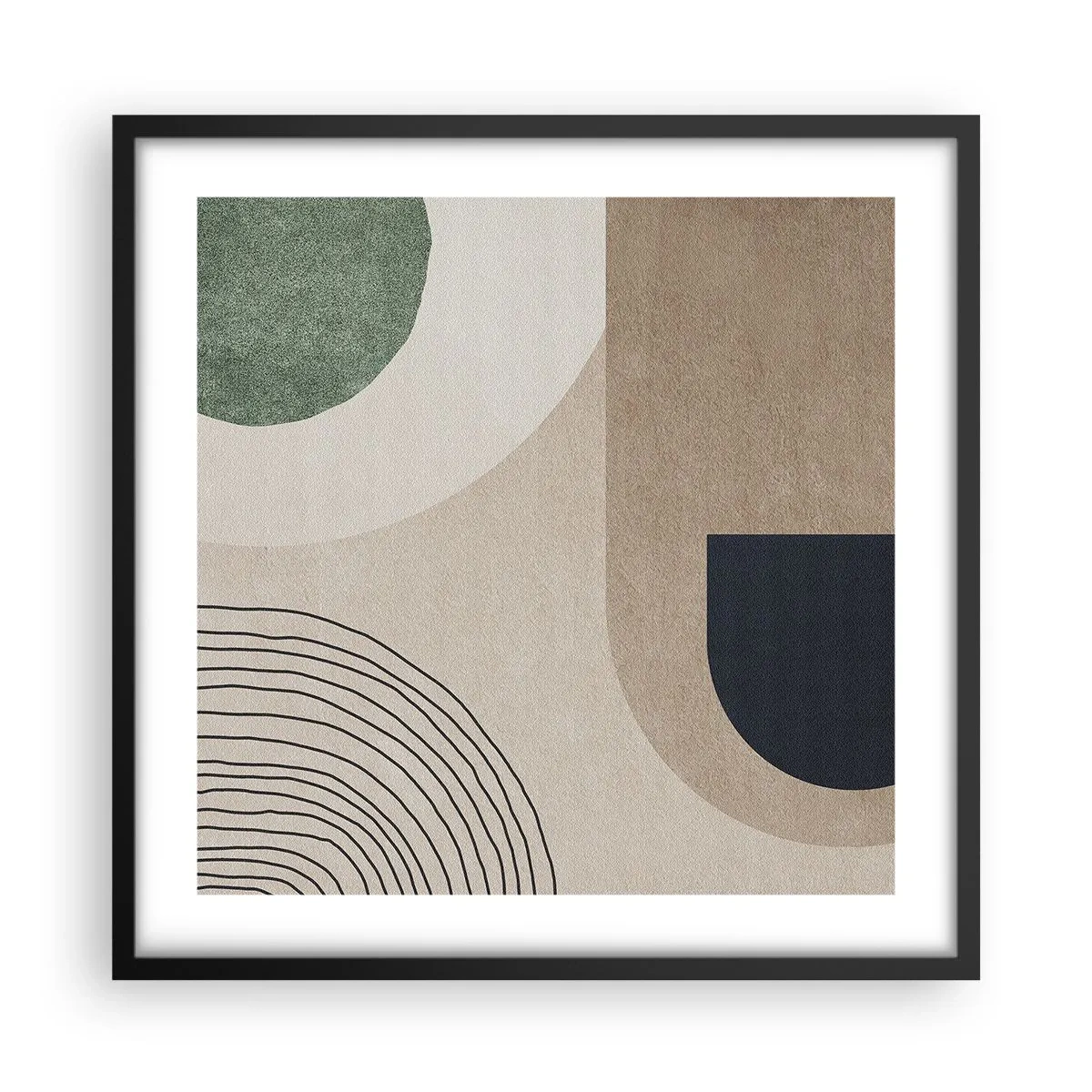 Plakat i sort ramme - Blidheden i en oval - 50x50 cm